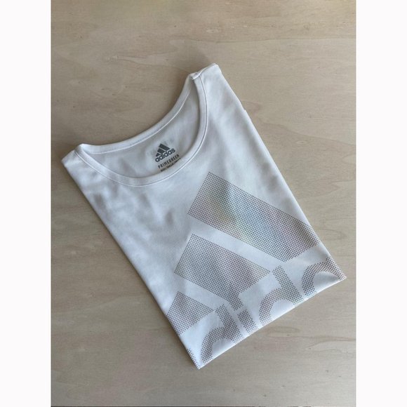 Adidas Girls' Big Girls Short Sleeve Aeroready Rainbow Logo Foil T-shirt - Picture 11 of 11